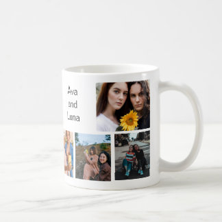 Caneca De Café Colagem de Fotografias dos Melhores Amigos da Tend