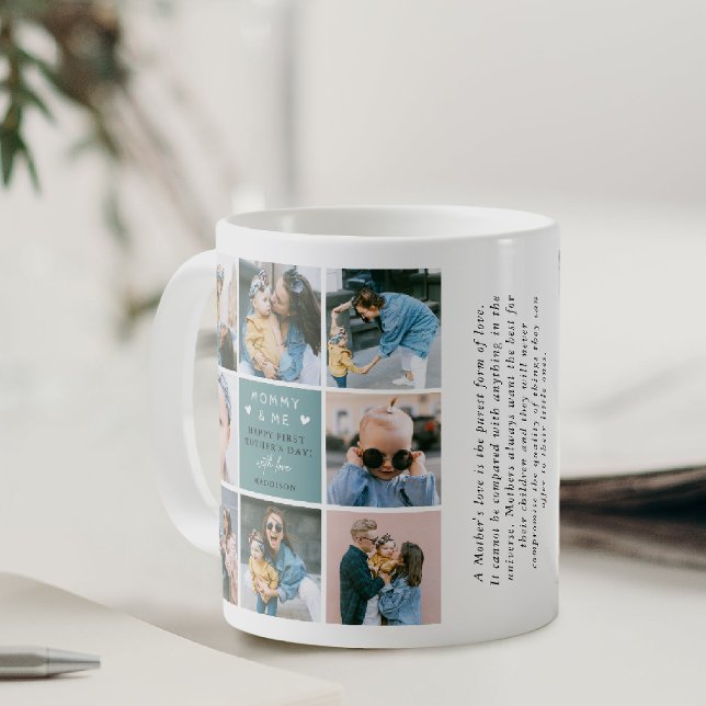 Caneca De Café Colagem de Fotografias 'Mamãe & Me' Cuta 1rua Dia  (Criador carregado)
