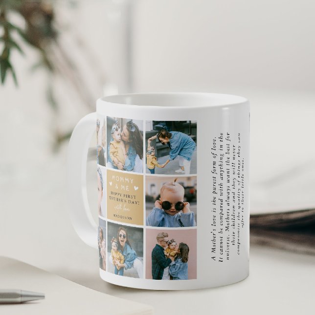 Caneca De Café Colagem de Fotografias 'Mamãe & Me' Cuta 1rua Dia  (Criador carregado)