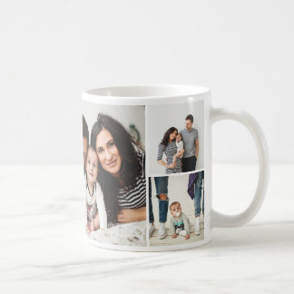 Caneca De Café Colagem de Fotografias Personalizada da Família 7