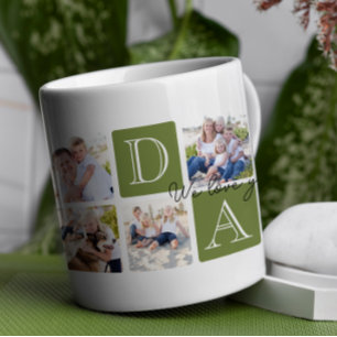 Caneca De Café Colagem de Fotografias Personalizada Love 7