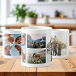 Caneca De Café Colagem de Fotografias Personalizada Moderna 4<br><div class="desc">Faça sua própria caneca de colagem fotográfica com 4 de suas fotos favoritas.</div>