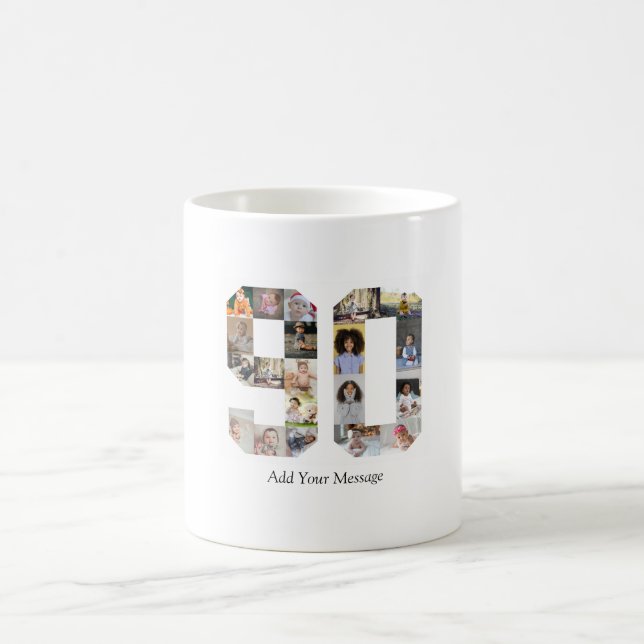 Caneca De Café Colagem de Fotos 90 (Centro)