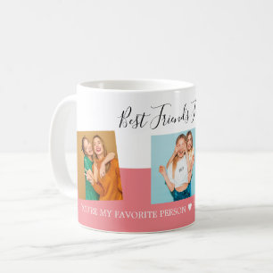 Caneca De Café Colagem de Fotos BFF - Melhores Amigos, Personaliz
