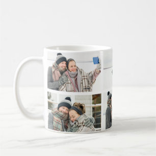 Caneca De Café Colagem de fotos Chic 6 adicione sua própria cane