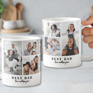 Caneca De Café Colagem de Fotos da Família do Papai Pai