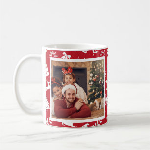 Caneca De Café Colagem de Fotos da Família Natal Personalizada