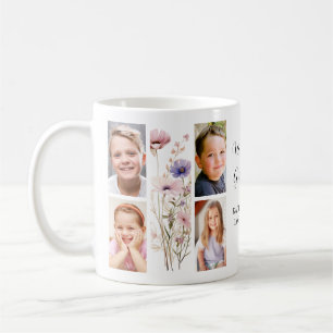 Caneca De Café Colagem de Fotos da Vovó