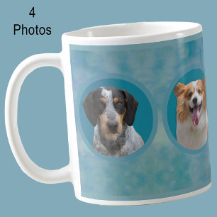 Caneca De Café Colagem de Fotos de Cachorro Personalizada I Pet e