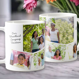 Caneca De Café Colagem de Fotos de Família - 5 Fotos e Texto Pers