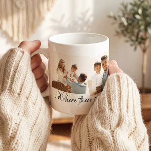 Caneca De Café Colagem de Fotos de Família Personalizada