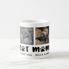 Caneca De Café Colagem de Fotos de Impressão de MÃE CAT EVER EVER
