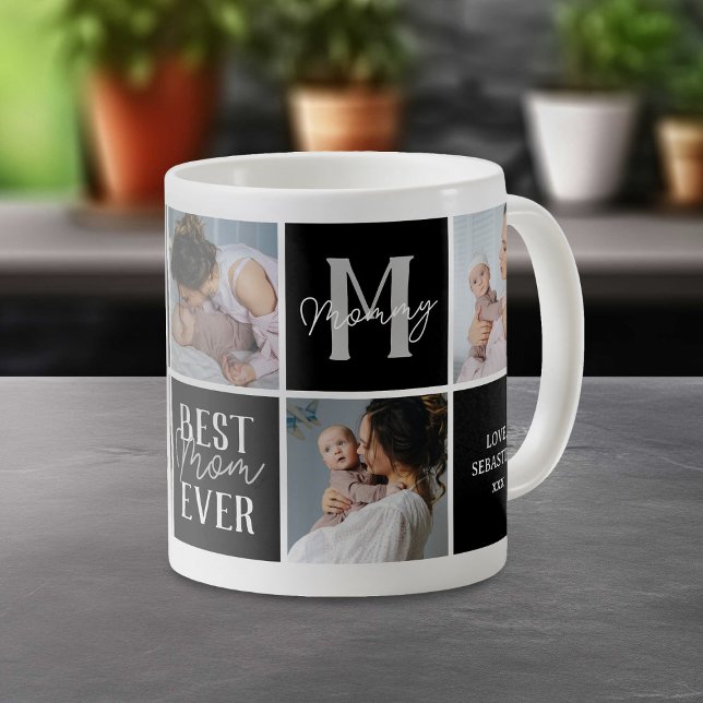 Caneca De Café Colagem de Fotos de Mãe Moderna (Criador carregado)