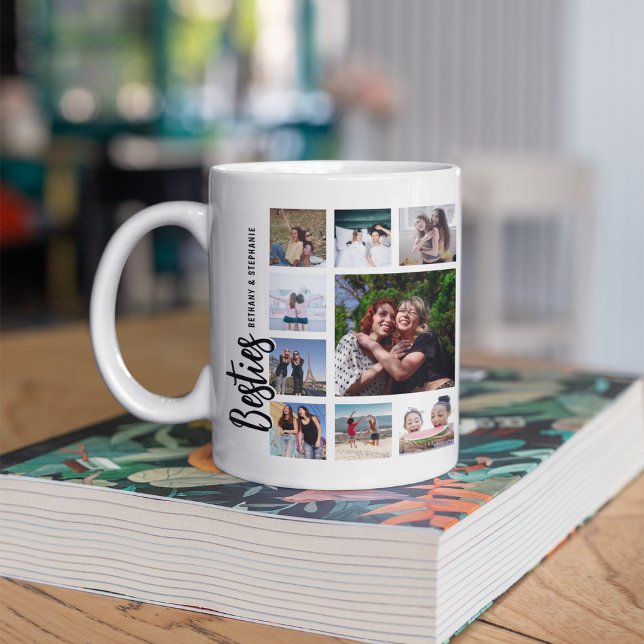 Caneca De Café Colagem de Fotos de Melhores Amigas (Criador carregado)