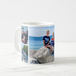 Caneca De Café Colagem de Fotos de Memórias da Família Personal