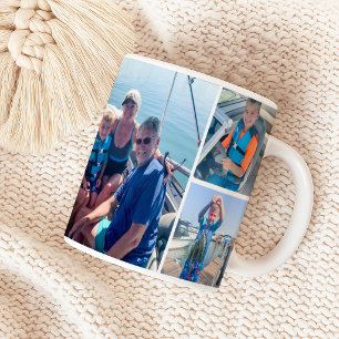 Caneca De Café Colagem de Fotos de Memórias da Família Personal