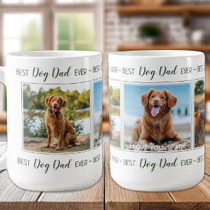 Caneca De Café Colagem de Fotos de Pet de Pai de Cão Personaliza
