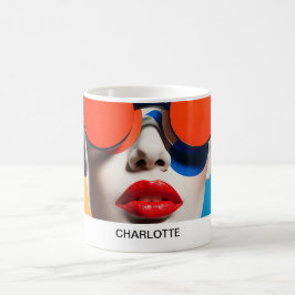 Caneca De Café Colagem de Fotos de pop Art