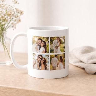 Caneca De Café Colagem de Fotos de Presente de Aniversário para C