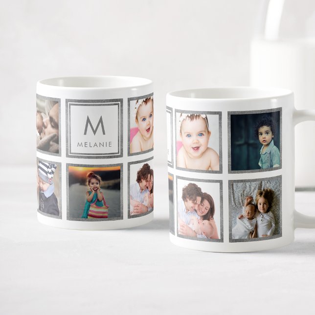 Caneca De Café Colagem de Fotos do Bebê da Família Personalizada  (Criador carregado)