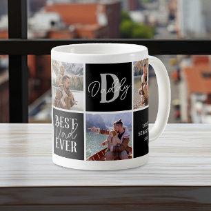 Caneca De Café Colagem de Fotos do Pai Moderno