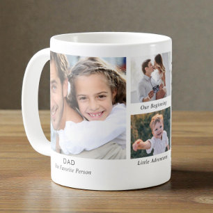 Caneca De Café Colagem de Fotos do Papai