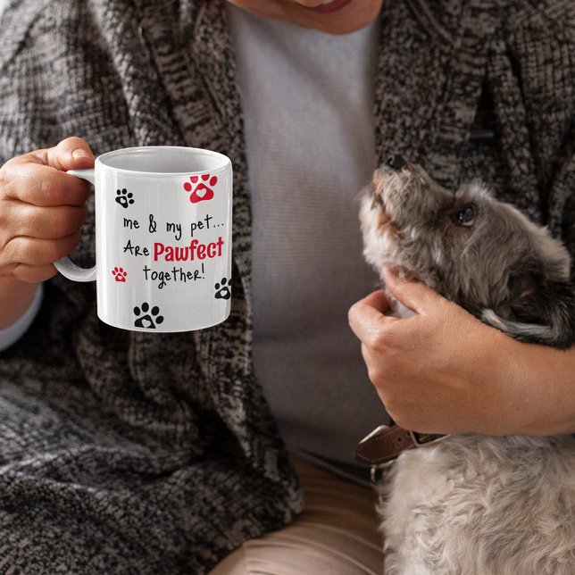 Caneca De Café Colagem de Fotos do Proprietário de Pet 'Pawfect T (Criador carregado)