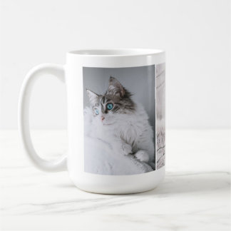 Caneca De Café Colagem de Fotos do seu Gato Cachorro Animal de Es