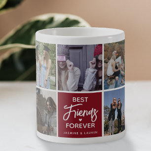 Caneca De Café Colagem de Fotos dos Melhores Amigos Modernos para