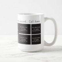 Caneca de Café Colagem de Fotos em Casa 15 oz