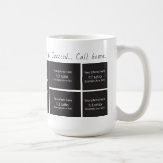 Caneca de Café Colagem de Fotos em Casa 15 oz