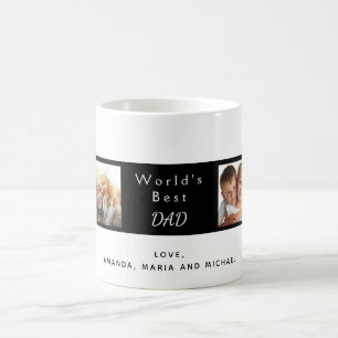 Caneca De Café Colagem de fotos em preto-branco do Padre Melhor p