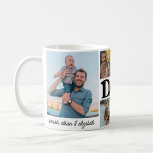 Caneca De Café Colagem de fotos Ever 6 do Melhor Pai do dia de os