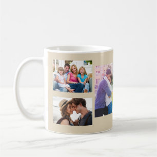 Caneca De Café Colagem de Fotos Faça o seu