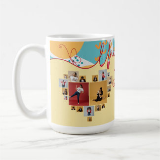 Caneca De Café Colagem de Fotos Feminina Personalizada e Sem Desc