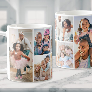 Caneca De Café Colagem de Fotos Imagem Simples e Elegante