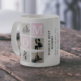 Caneca De Café Colagem de Fotos 'Melhor Mamãe do Mundo'