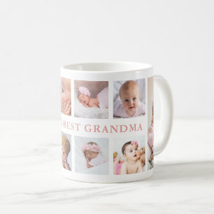 Caneca De Café Colagem de Fotos Moderna 10 Cor-de-Rosa, a melhor