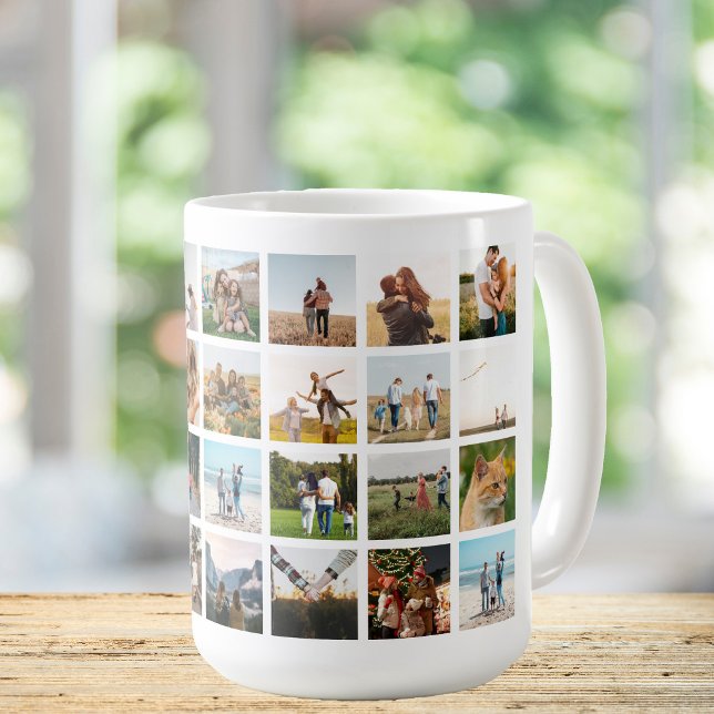 Caneca De Café Colagem de Fotos Moderna 28 (Criador carregado)
