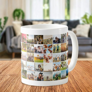 Caneca De Café Colagem de Fotos Moderna 60
