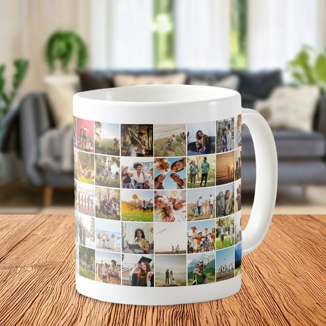 Caneca De Café Colagem de Fotos Moderna 60 (Criador carregado)