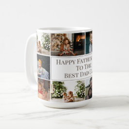 Caneca De Café Colagem de Fotos Nunca Mais do Melhor Pai Do Dia d