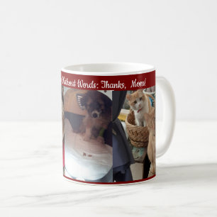 Caneca De Café Colagem de Fotos Obrigado Mamãe Personalizar Canec