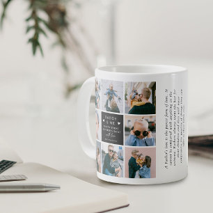 Caneca De Café Colagem de Fotos 'Papai & Eu' no Primeiro Dia dos