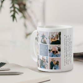 Caneca De Café Colagem de Fotos 'Papai & Eu' no Primeiro Dia dos