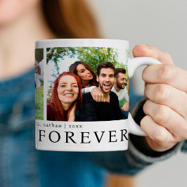 Caneca De Café Colagem de fotos para sempre dos melhores amigos m