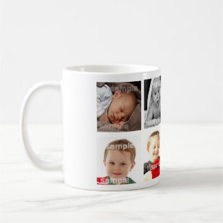 Caneca De Café Colagem de Fotos Personalizada