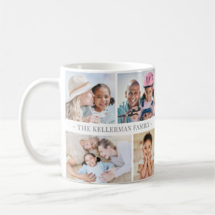 Caneca De Café Colagem de Fotos Personalizada Crie a Sua Própria