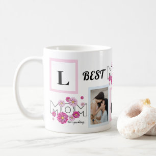 Caneca De Café Colagem de Fotos Personalizada da Família Feliz e