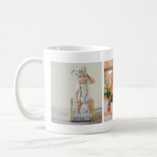 Caneca De Café Colagem de Fotos Personalizada de 3 Fotos do Insta